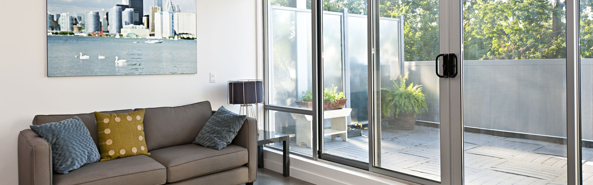 Living Room with Sliding Glass Doors